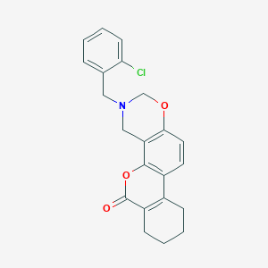 3-(2-chlorobenzyl)-3,4,7,8,9,10-hexahydro-2H,6H-benzo[3,4]chromeno[8,7-e][1,3]oxazin-6-one