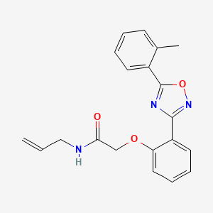 molecular formula C20H19N3O3 B11300682 2-{2-[5-(2-methylphenyl)-1,2,4-oxadiazol-3-yl]phenoxy}-N-(prop-2-en-1-yl)acetamide 