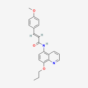 molecular formula C22H22N2O3 B11300686 (2E)-3-(4-methoxyphenyl)-N-(8-propoxyquinolin-5-yl)prop-2-enamide 