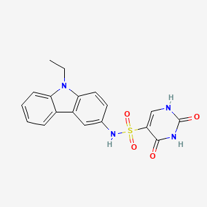 molecular formula C18H16N4O4S B11300689 N-(9-ethyl-9H-carbazol-3-yl)-2-hydroxy-6-oxo-1,6-dihydropyrimidine-5-sulfonamide 