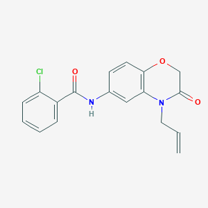 2-chloro-N-[3-oxo-4-(prop-2-en-1-yl)-3,4-dihydro-2H-1,4-benzoxazin-6-yl]benzamide