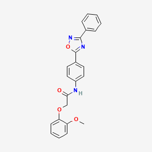 2-(2-methoxyphenoxy)-N-[4-(3-phenyl-1,2,4-oxadiazol-5-yl)phenyl]acetamide