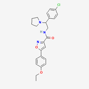 N-[2-(4-chlorophenyl)-2-(pyrrolidin-1-yl)ethyl]-5-(4-ethoxyphenyl)-1,2-oxazole-3-carboxamide