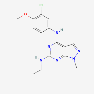 N~4~-(3-chloro-4-methoxyphenyl)-1-methyl-N~6~-propyl-1H-pyrazolo[3,4-d]pyrimidine-4,6-diamine