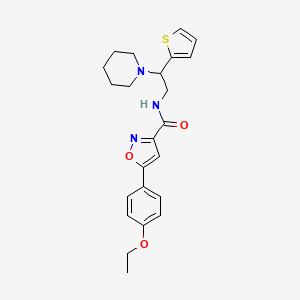 5-(4-ethoxyphenyl)-N-[2-(piperidin-1-yl)-2-(thiophen-2-yl)ethyl]-1,2-oxazole-3-carboxamide