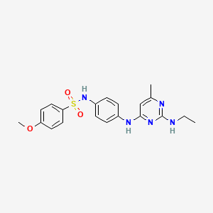 N-(4-((2-(ethylamino)-6-methylpyrimidin-4-yl)amino)phenyl)-4-methoxybenzenesulfonamide