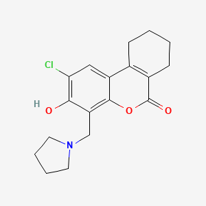 2-chloro-3-hydroxy-4-(pyrrolidin-1-ylmethyl)-7,8,9,10-tetrahydro-6H-benzo[c]chromen-6-one