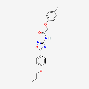 molecular formula C20H21N3O4 B11300761 2-(4-methylphenoxy)-N-[5-(4-propoxyphenyl)-1,2,4-oxadiazol-3-yl]acetamide 