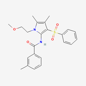 N-[1-(2-methoxyethyl)-4,5-dimethyl-3-(phenylsulfonyl)-1H-pyrrol-2-yl]-3-methylbenzamide