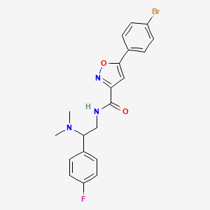 5-(4-bromophenyl)-N-[2-(dimethylamino)-2-(4-fluorophenyl)ethyl]-1,2-oxazole-3-carboxamide