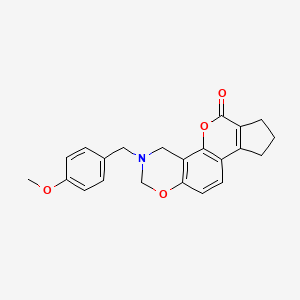 3-(4-methoxybenzyl)-3,4,8,9-tetrahydro-2H-cyclopenta[3,4]chromeno[8,7-e][1,3]oxazin-6(7H)-one