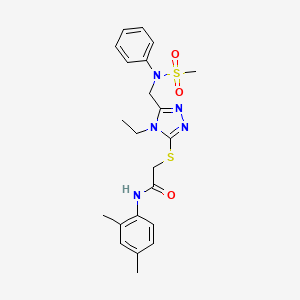 N-(2,4-dimethylphenyl)-2-[(4-ethyl-5-{[(methylsulfonyl)(phenyl)amino]methyl}-4H-1,2,4-triazol-3-yl)sulfanyl]acetamide