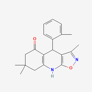 3,7,7-trimethyl-4-(2-methylphenyl)-4,7,8,9-tetrahydro[1,2]oxazolo[5,4-b]quinolin-5(6H)-one