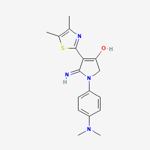 5-amino-1-[4-(dimethylamino)phenyl]-4-(4,5-dimethyl-1,3-thiazol-2-yl)-1,2-dihydro-3H-pyrrol-3-one