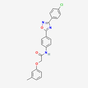 N-{4-[3-(4-chlorophenyl)-1,2,4-oxadiazol-5-yl]phenyl}-2-(3-methylphenoxy)acetamide