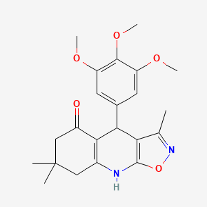 3,7,7-Trimethyl-4-(3,4,5-trimethoxyphenyl)-4,6,7,8-tetrahydro[1,2]oxazolo[5,4-b]quinolin-5-ol