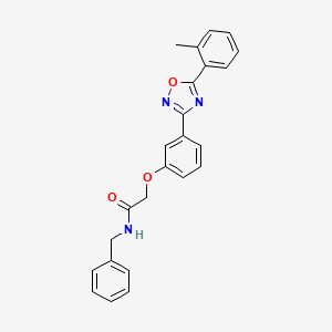 N-benzyl-2-{3-[5-(2-methylphenyl)-1,2,4-oxadiazol-3-yl]phenoxy}acetamide