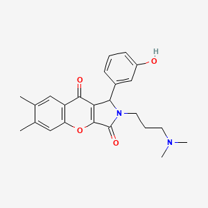 2-[3-(Dimethylamino)propyl]-1-(3-hydroxyphenyl)-6,7-dimethyl-1,2-dihydrochromeno[2,3-c]pyrrole-3,9-dione