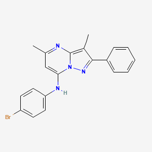 N-(4-bromophenyl)-3,5-dimethyl-2-phenylpyrazolo[1,5-a]pyrimidin-7-amine