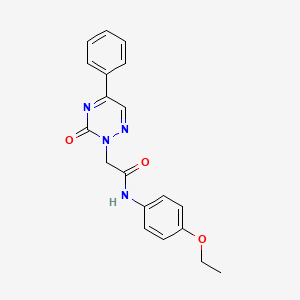 molecular formula C19H18N4O3 B11300876 N-(4-ethoxyphenyl)-2-(3-oxo-5-phenyl-1,2,4-triazin-2(3H)-yl)acetamide 