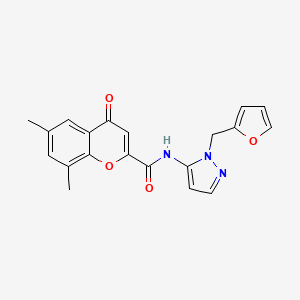 N-[1-(furan-2-ylmethyl)-1H-pyrazol-5-yl]-6,8-dimethyl-4-oxo-4H-chromene-2-carboxamide