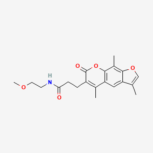 N-(2-Methoxyethyl)-3-{3,5,9-trimethyl-7-oxo-7H-furo[3,2-G]chromen-6-YL}propanamide