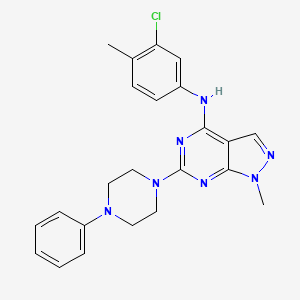 N-(3-chloro-4-methylphenyl)-1-methyl-6-(4-phenylpiperazin-1-yl)-1H-pyrazolo[3,4-d]pyrimidin-4-amine