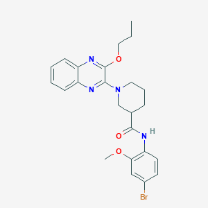 N-(4-bromo-2-methoxyphenyl)-1-(3-propoxyquinoxalin-2-yl)piperidine-3-carboxamide