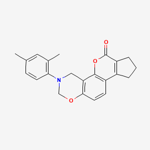 3-(2,4-dimethylphenyl)-3,4,8,9-tetrahydro-2H-cyclopenta[3,4]chromeno[8,7-e][1,3]oxazin-6(7H)-one