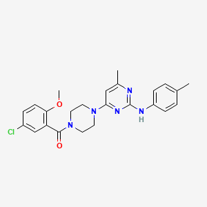 4-[4-(5-chloro-2-methoxybenzoyl)piperazin-1-yl]-6-methyl-N-(4-methylphenyl)pyrimidin-2-amine