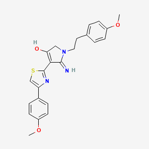 molecular formula C23H23N3O3S B11300983 5-amino-1-[2-(4-methoxyphenyl)ethyl]-4-[4-(4-methoxyphenyl)-1,3-thiazol-2-yl]-1,2-dihydro-3H-pyrrol-3-one 