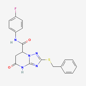 2-(benzylsulfanyl)-N-(4-fluorophenyl)-5-oxo-4,5,6,7-tetrahydro[1,2,4]triazolo[1,5-a]pyrimidine-7-carboxamide