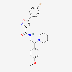 5-(4-bromophenyl)-N-[2-(4-methoxyphenyl)-2-(piperidin-1-yl)ethyl]-1,2-oxazole-3-carboxamide