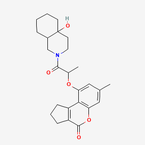 9-{[1-(4a-hydroxyoctahydroisoquinolin-2(1H)-yl)-1-oxopropan-2-yl]oxy}-7-methyl-2,3-dihydrocyclopenta[c]chromen-4(1H)-one