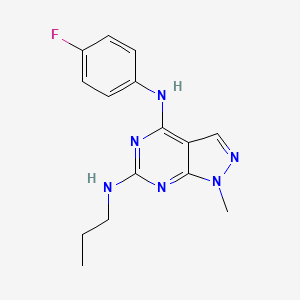 N~4~-(4-fluorophenyl)-1-methyl-N~6~-propyl-1H-pyrazolo[3,4-d]pyrimidine-4,6-diamine