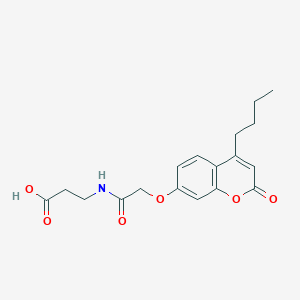 molecular formula C18H21NO6 B11301033 N-{[(4-butyl-2-oxo-2H-chromen-7-yl)oxy]acetyl}-beta-alanine 