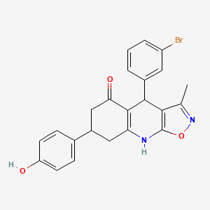 4-(3-Bromophenyl)-7-(4-hydroxyphenyl)-3-methyl-4,6,7,8-tetrahydro[1,2]oxazolo[5,4-b]quinolin-5-ol