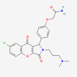 2-(4-{7-Chloro-2-[3-(dimethylamino)propyl]-3,9-dioxo-1,2,3,9-tetrahydrochromeno[2,3-c]pyrrol-1-yl}phenoxy)acetamide