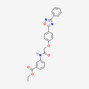 Ethyl 3-({[4-(3-phenyl-1,2,4-oxadiazol-5-yl)phenoxy]acetyl}amino)benzoate