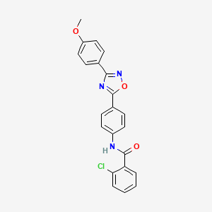 2-chloro-N-{4-[3-(4-methoxyphenyl)-1,2,4-oxadiazol-5-yl]phenyl}benzamide