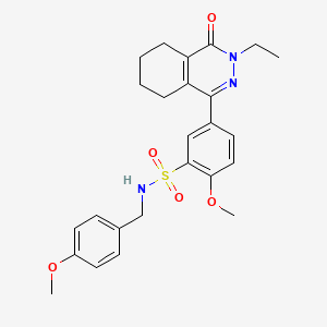 5-(3-ethyl-4-oxo-3,4,5,6,7,8-hexahydrophthalazin-1-yl)-2-methoxy-N-(4-methoxybenzyl)benzenesulfonamide