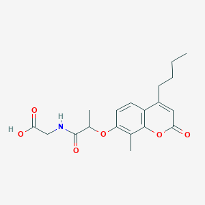 molecular formula C19H23NO6 B11301125 N-{2-[(4-butyl-8-methyl-2-oxo-2H-chromen-7-yl)oxy]propanoyl}glycine 