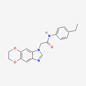 2-(6,7-dihydro-1H-[1,4]dioxino[2,3-f]benzimidazol-1-yl)-N-(4-ethylphenyl)acetamide