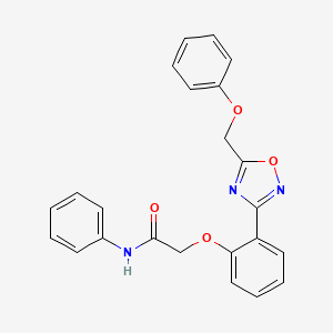 2-{2-[5-(phenoxymethyl)-1,2,4-oxadiazol-3-yl]phenoxy}-N-phenylacetamide