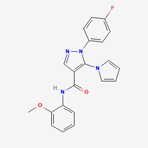 1-(4-fluorophenyl)-N-(2-methoxyphenyl)-5-(1H-pyrrol-1-yl)-1H-pyrazole-4-carboxamide