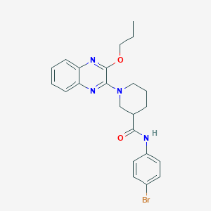 N-(4-bromophenyl)-1-(3-propoxyquinoxalin-2-yl)piperidine-3-carboxamide