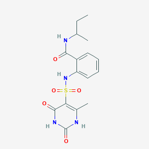 N-(butan-2-yl)-2-{[(2-hydroxy-4-methyl-6-oxo-1,6-dihydropyrimidin-5-yl)sulfonyl]amino}benzamide