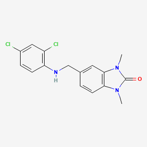 molecular formula C16H15Cl2N3O B11301224 5-{[(2,4-dichlorophenyl)amino]methyl}-1,3-dimethyl-1,3-dihydro-2H-benzimidazol-2-one 