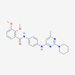 molecular formula C25H29N5O3 B11301240 2,3-Dimethoxy-N-(4-{[6-methyl-2-(piperidin-1-YL)pyrimidin-4-YL]amino}phenyl)benzamide 