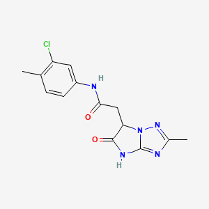 N-(3-chloro-4-methylphenyl)-2-(2-methyl-5-oxo-5,6-dihydro-4H-imidazo[1,2-b][1,2,4]triazol-6-yl)acetamide